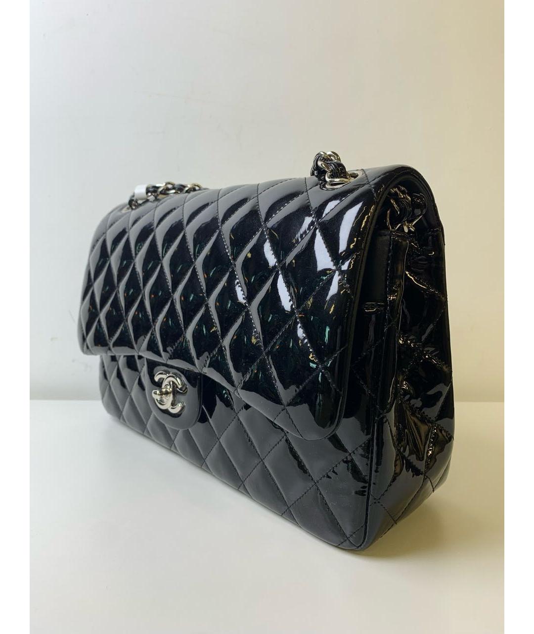 CHANEL Черная сумка через плечо из кожи аллигатора, фото 3