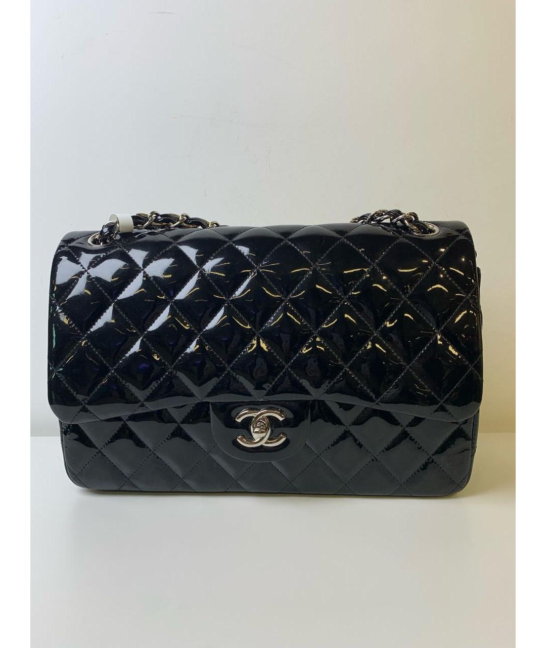 CHANEL Черная сумка через плечо из кожи аллигатора, фото 8