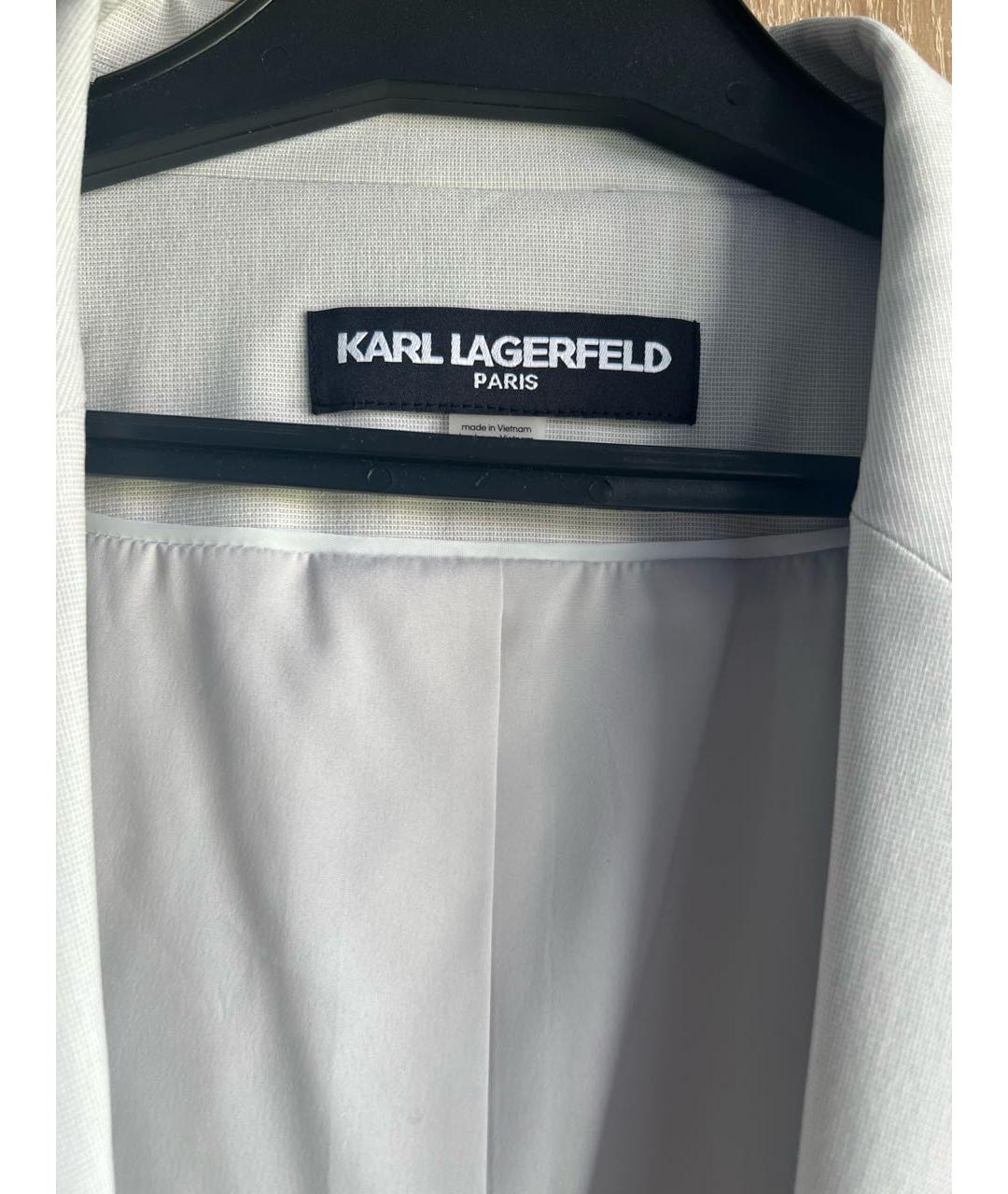 KARL LAGERFELD Серый полиэстеровый жакет/пиджак, фото 2