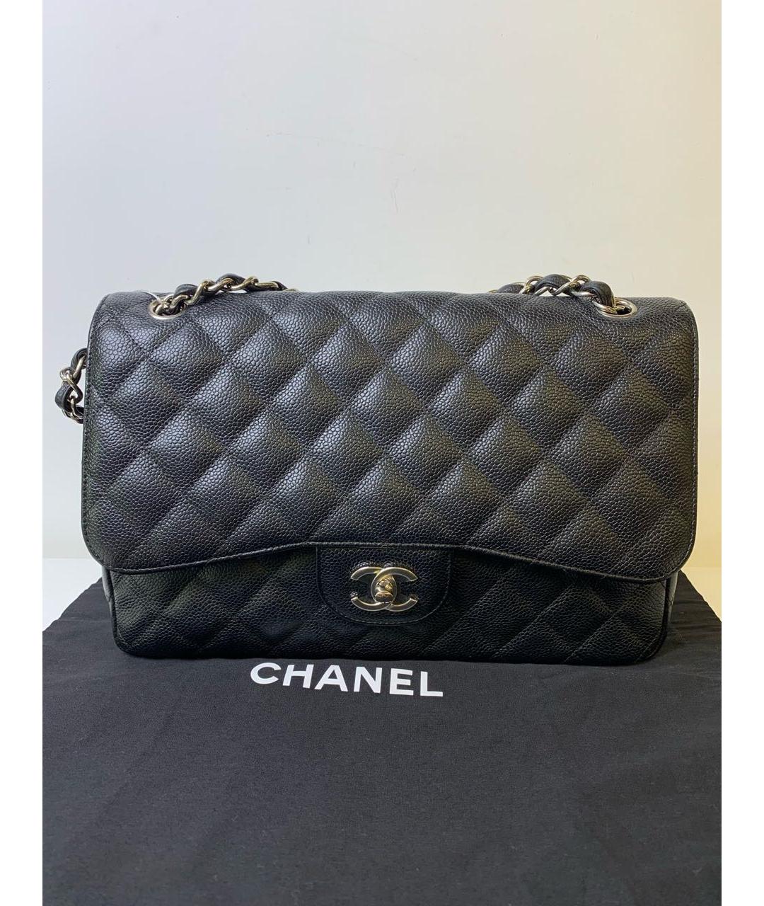 CHANEL Черная кожаная сумка через плечо, фото 2
