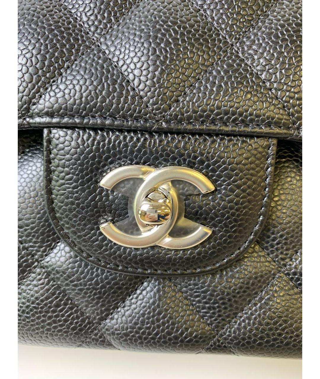 CHANEL Черная кожаная сумка через плечо, фото 6