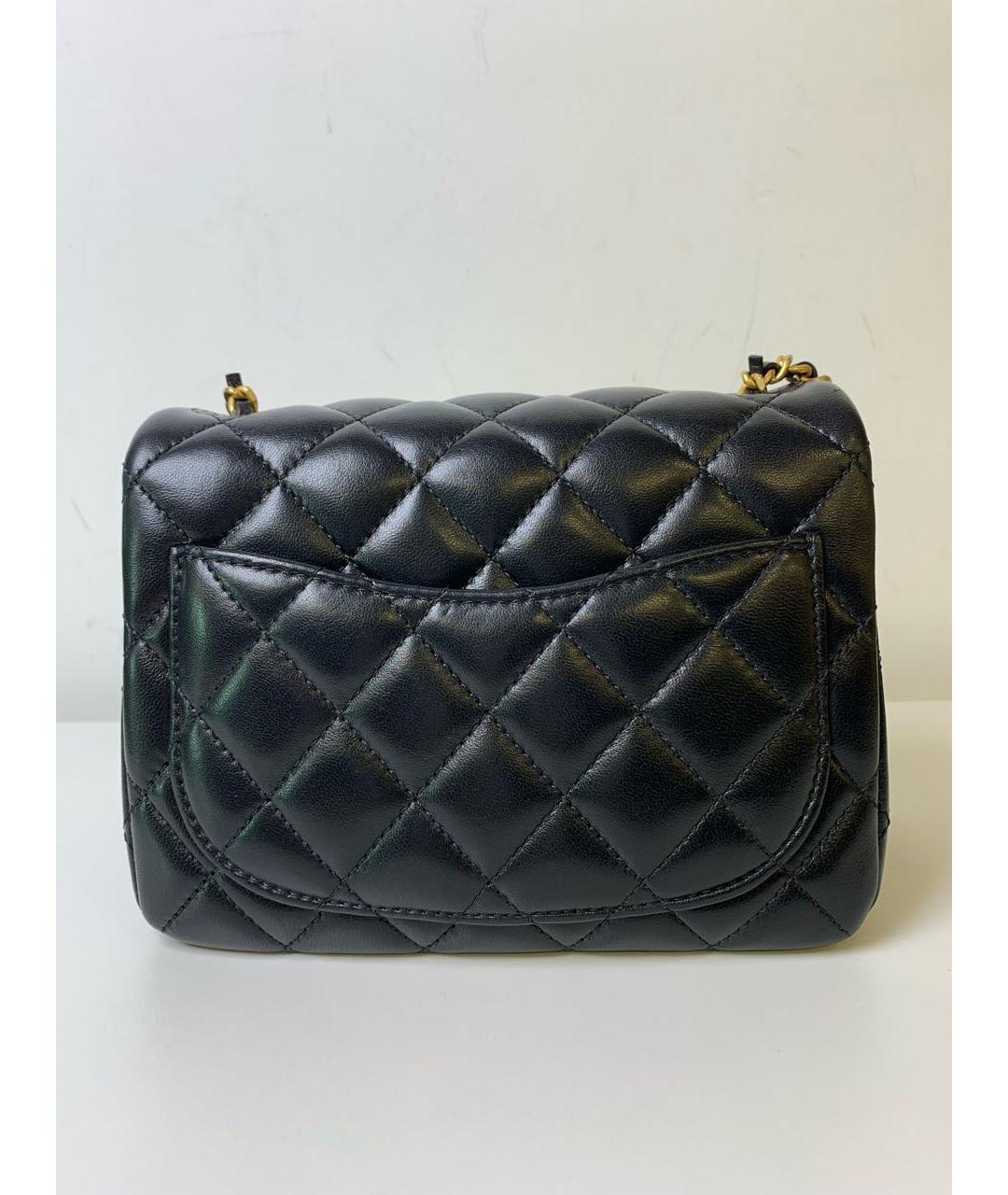 CHANEL Черная кожаная сумка через плечо, фото 4