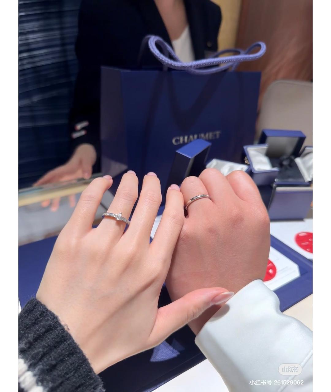 CHAUMET Серебряное платиновое кольцо, фото 8