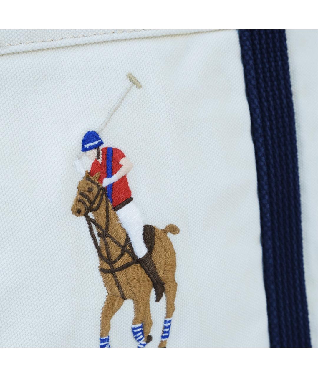 POLO RALPH LAUREN Белая сумка тоут, фото 6