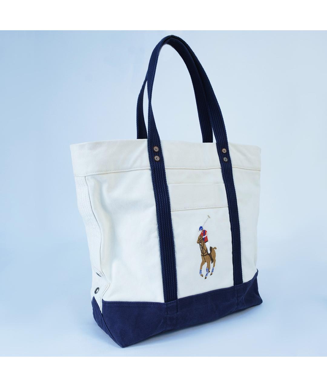 POLO RALPH LAUREN Белая сумка тоут, фото 3