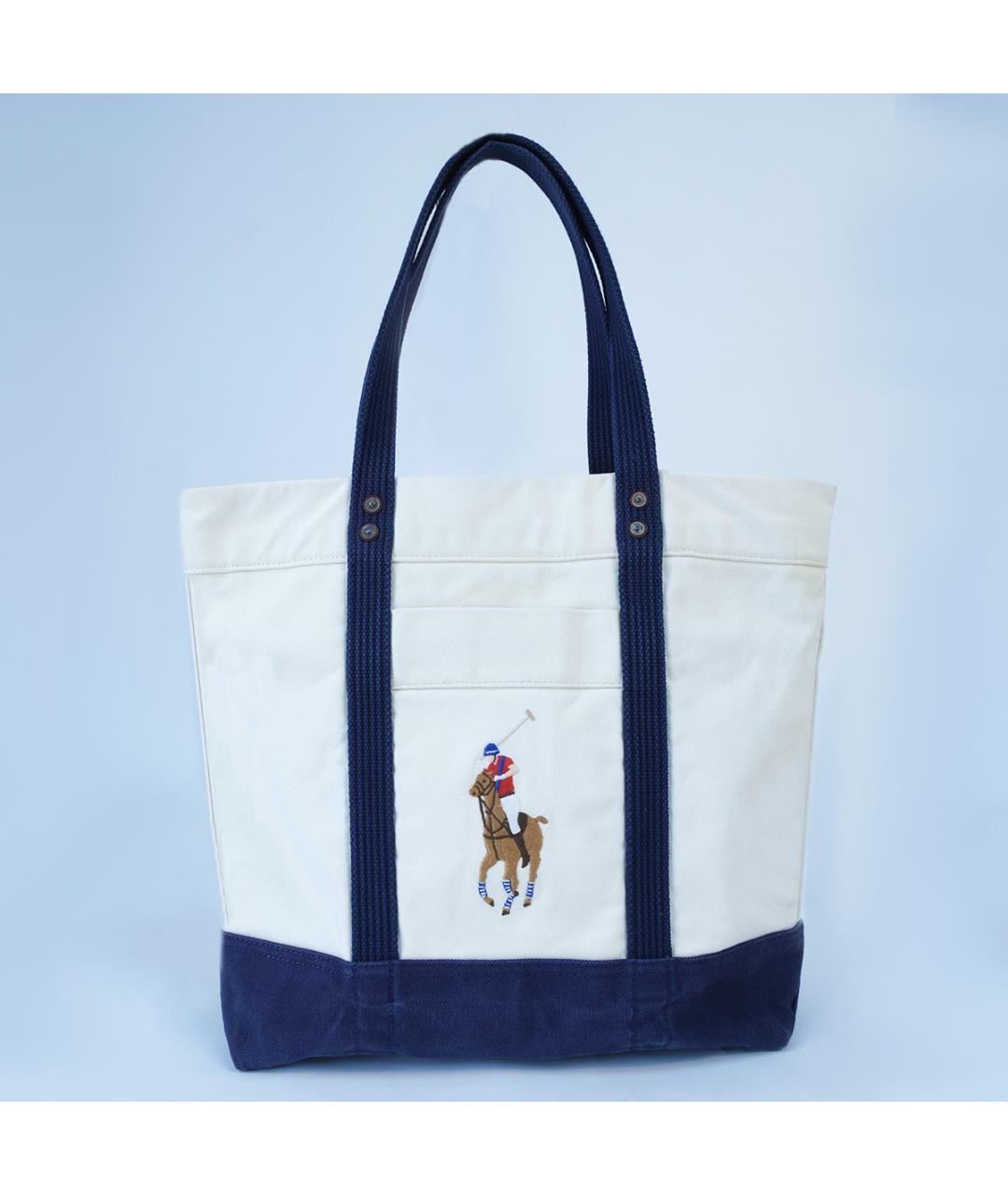 POLO RALPH LAUREN Белая сумка тоут, фото 2