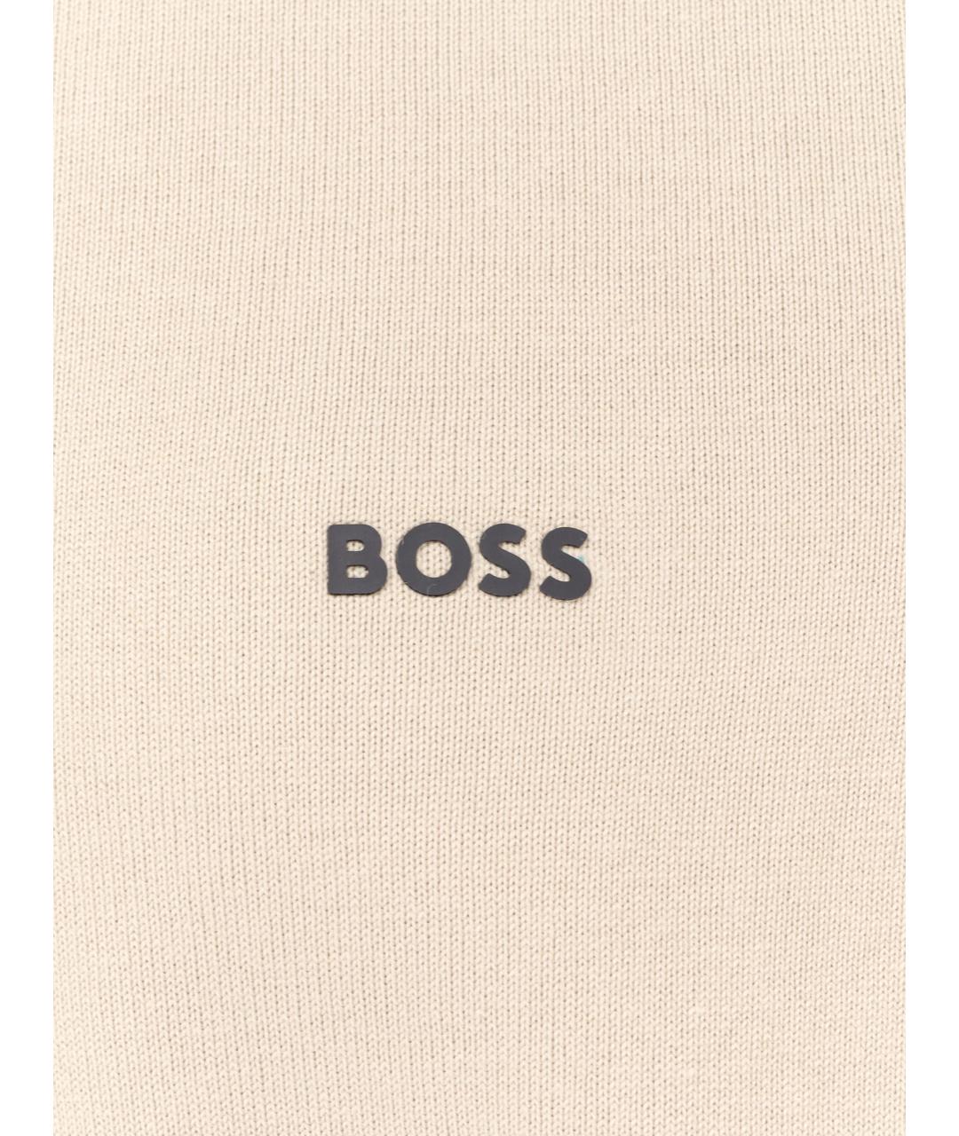 HUGO BOSS Бежевый хлопковый джемпер / свитер, фото 3