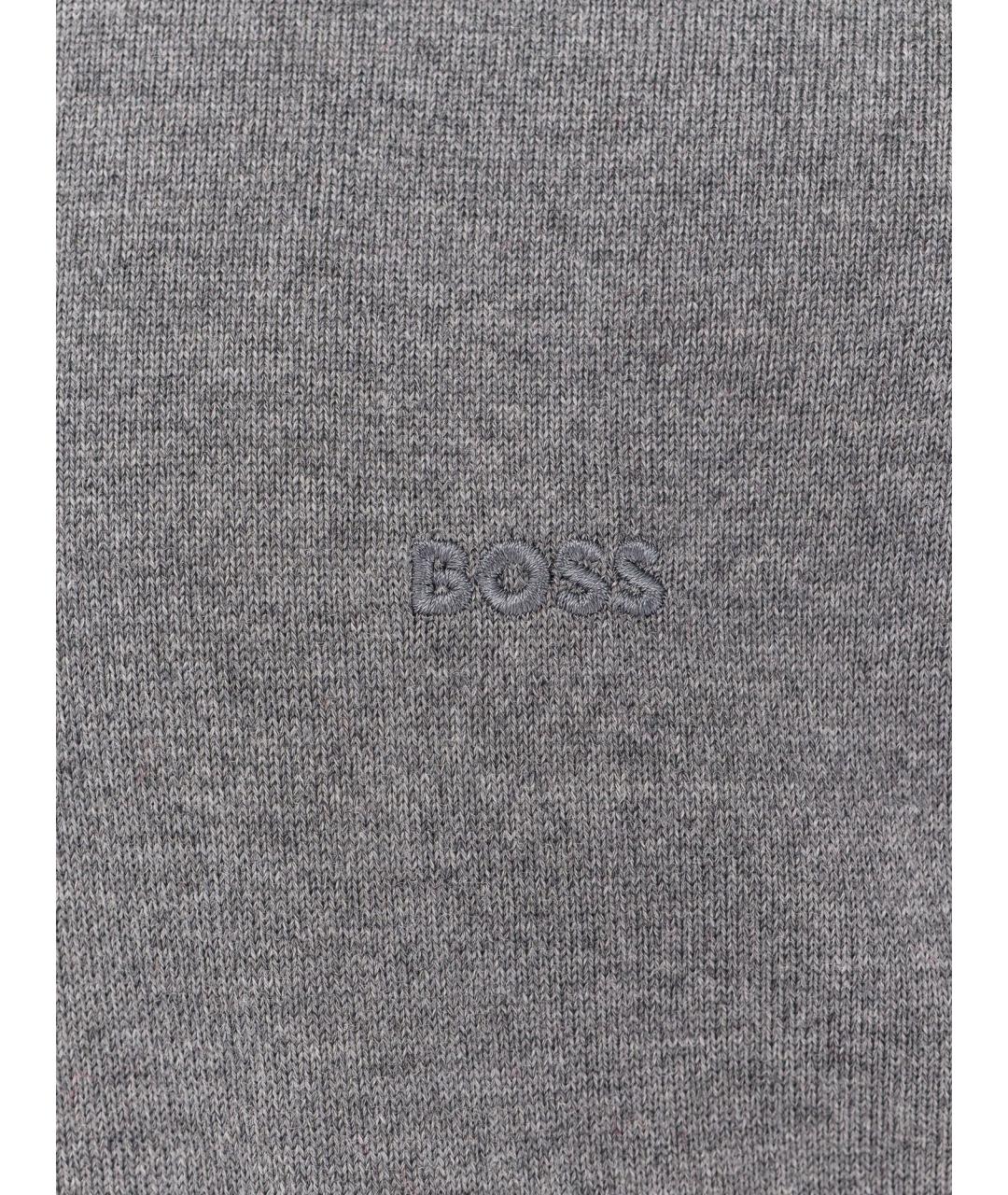 HUGO BOSS Серый шерстяной джемпер / свитер, фото 3