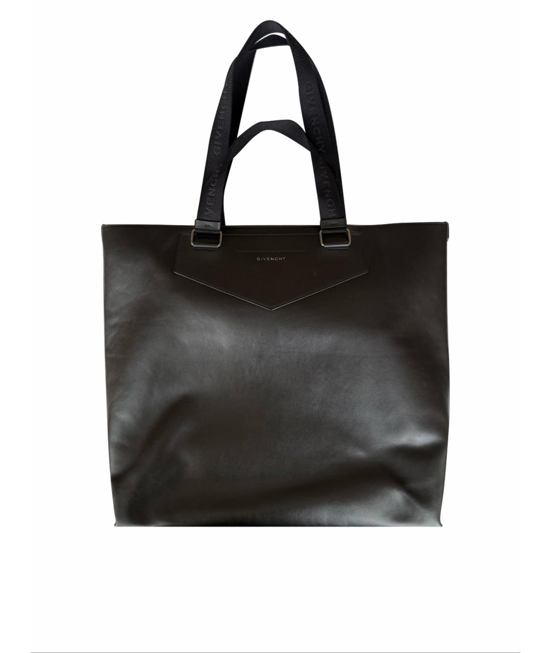 GIVENCHY Черная кожаная сумка тоут, фото 1