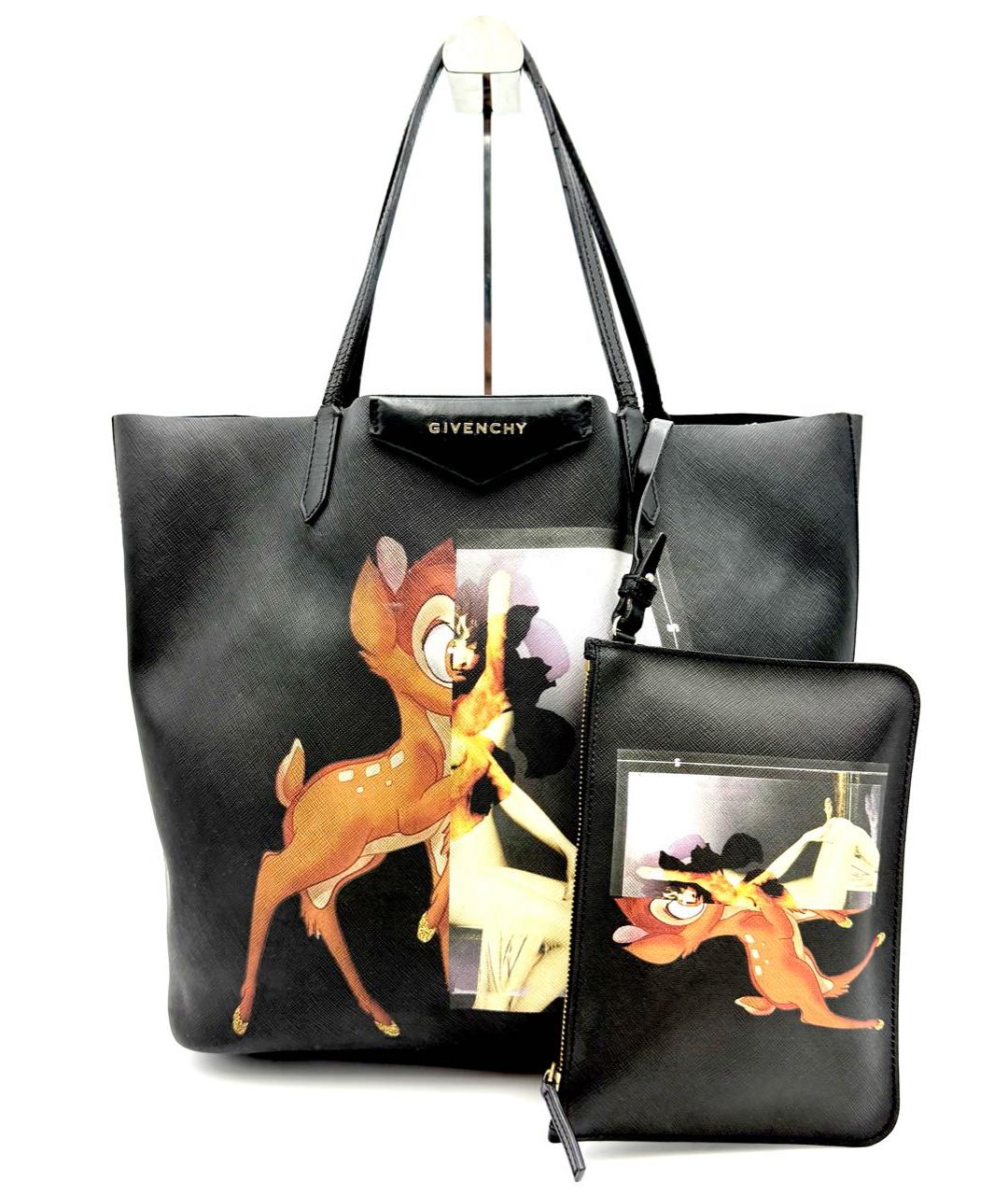 GIVENCHY Черная кожаная сумка с короткими ручками, фото 5