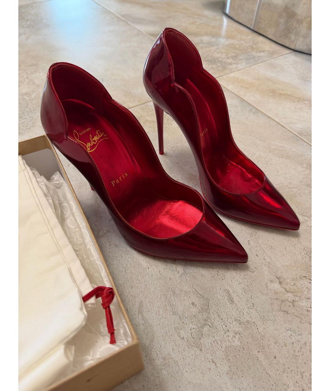 CHRISTIAN LOUBOUTIN Красные туфли из лакированной кожи, фото 2