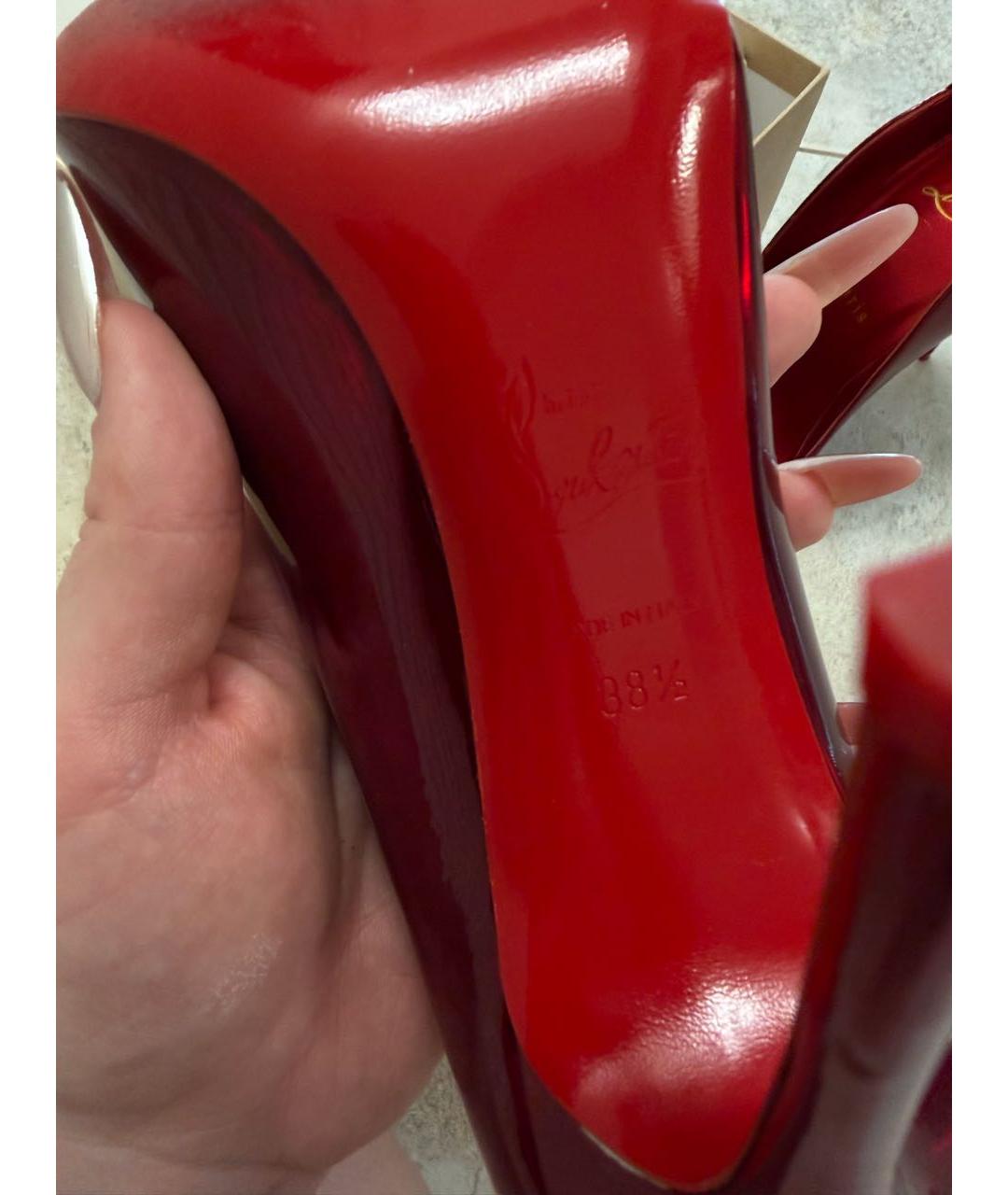 CHRISTIAN LOUBOUTIN Красные туфли из лакированной кожи, фото 7