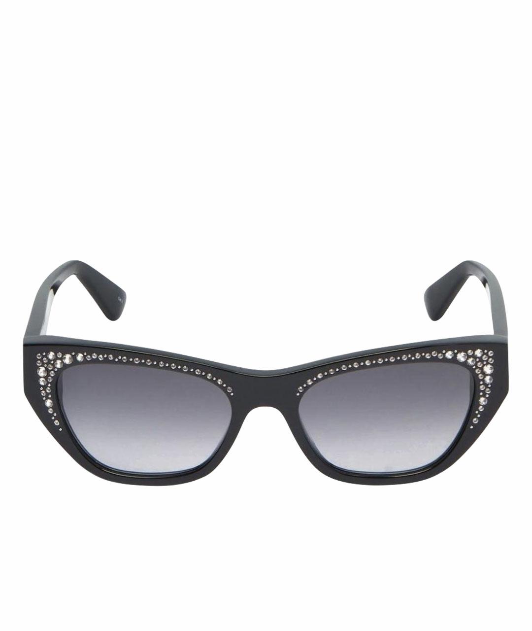 ALEXANDER MCQUEEN Черные пластиковые солнцезащитные очки, фото 1