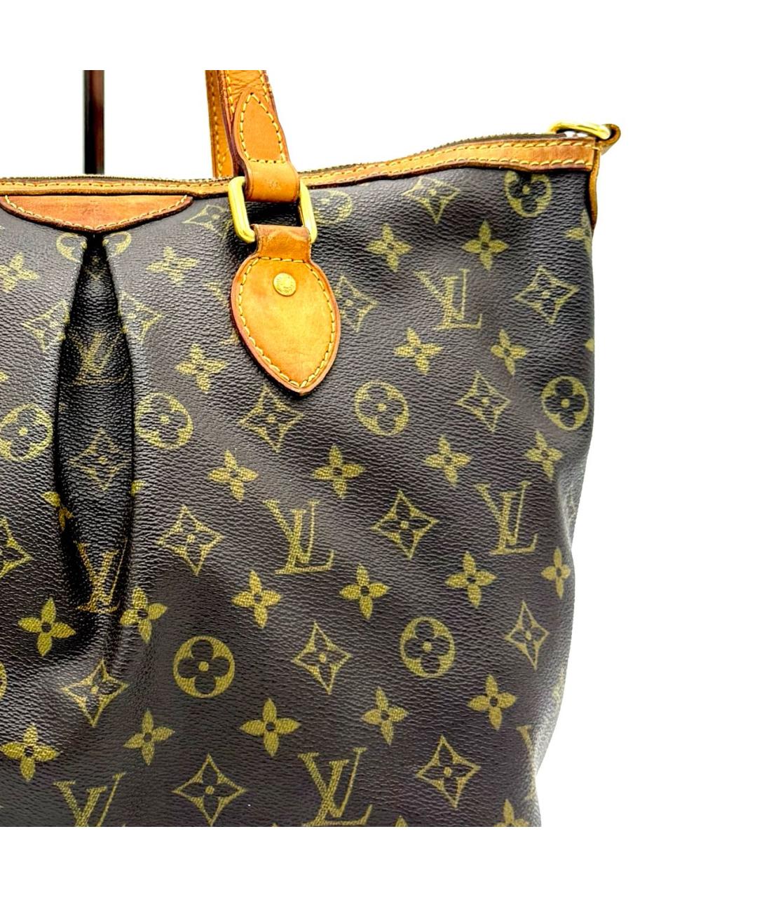 LOUIS VUITTON Коричневая кожаная сумка с короткими ручками, фото 2