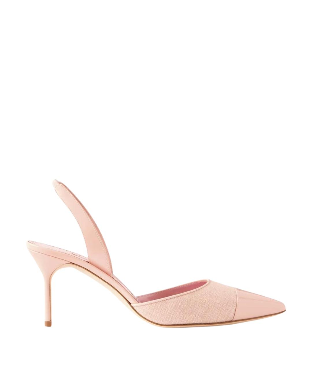 MANOLO BLAHNIK Розовые туфли из лакированной кожи, фото 1
