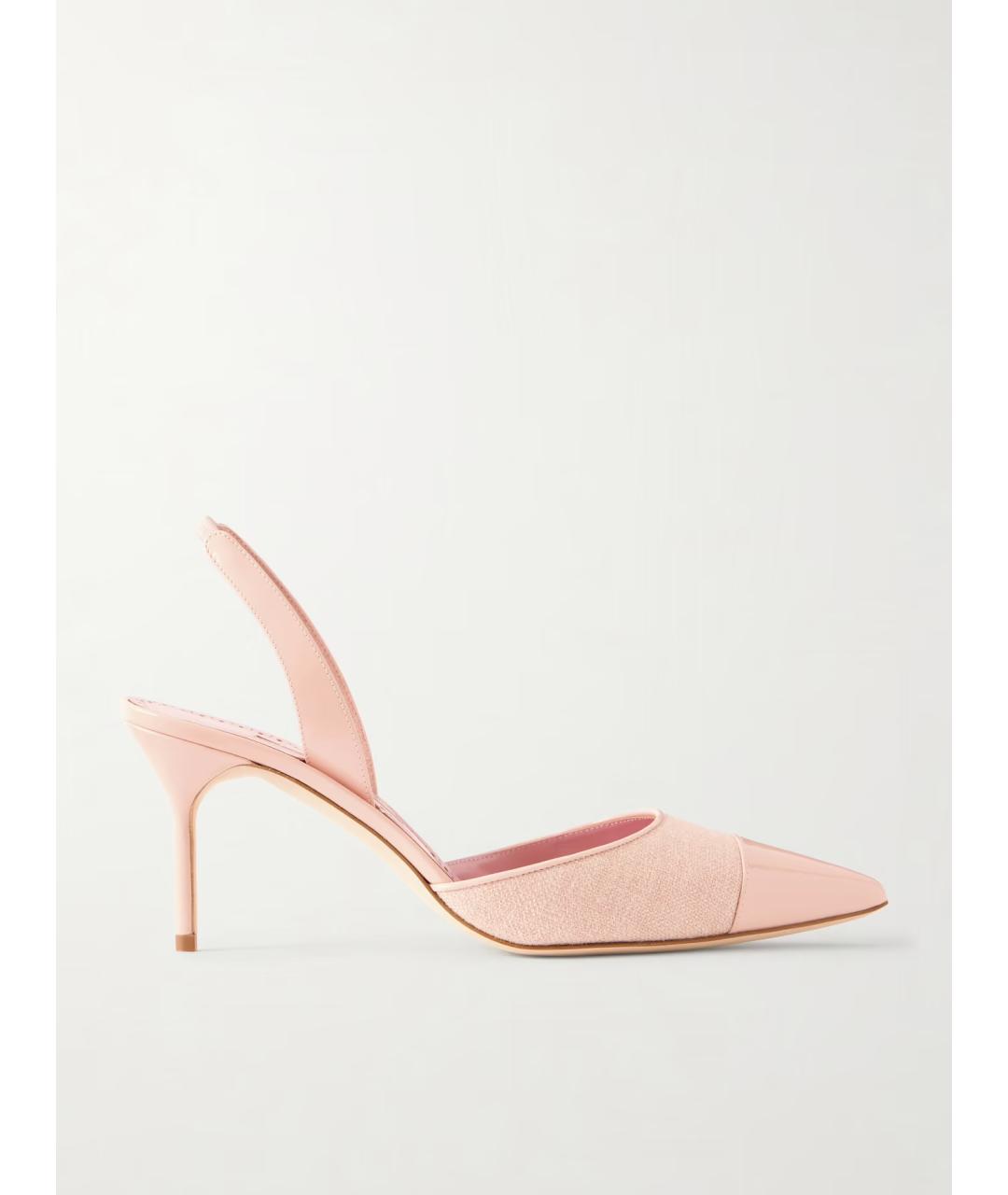 MANOLO BLAHNIK Розовые туфли из лакированной кожи, фото 6