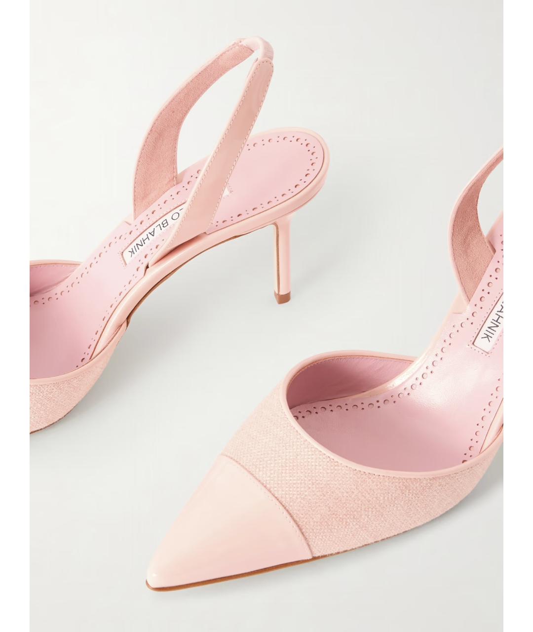 MANOLO BLAHNIK Розовые туфли из лакированной кожи, фото 4