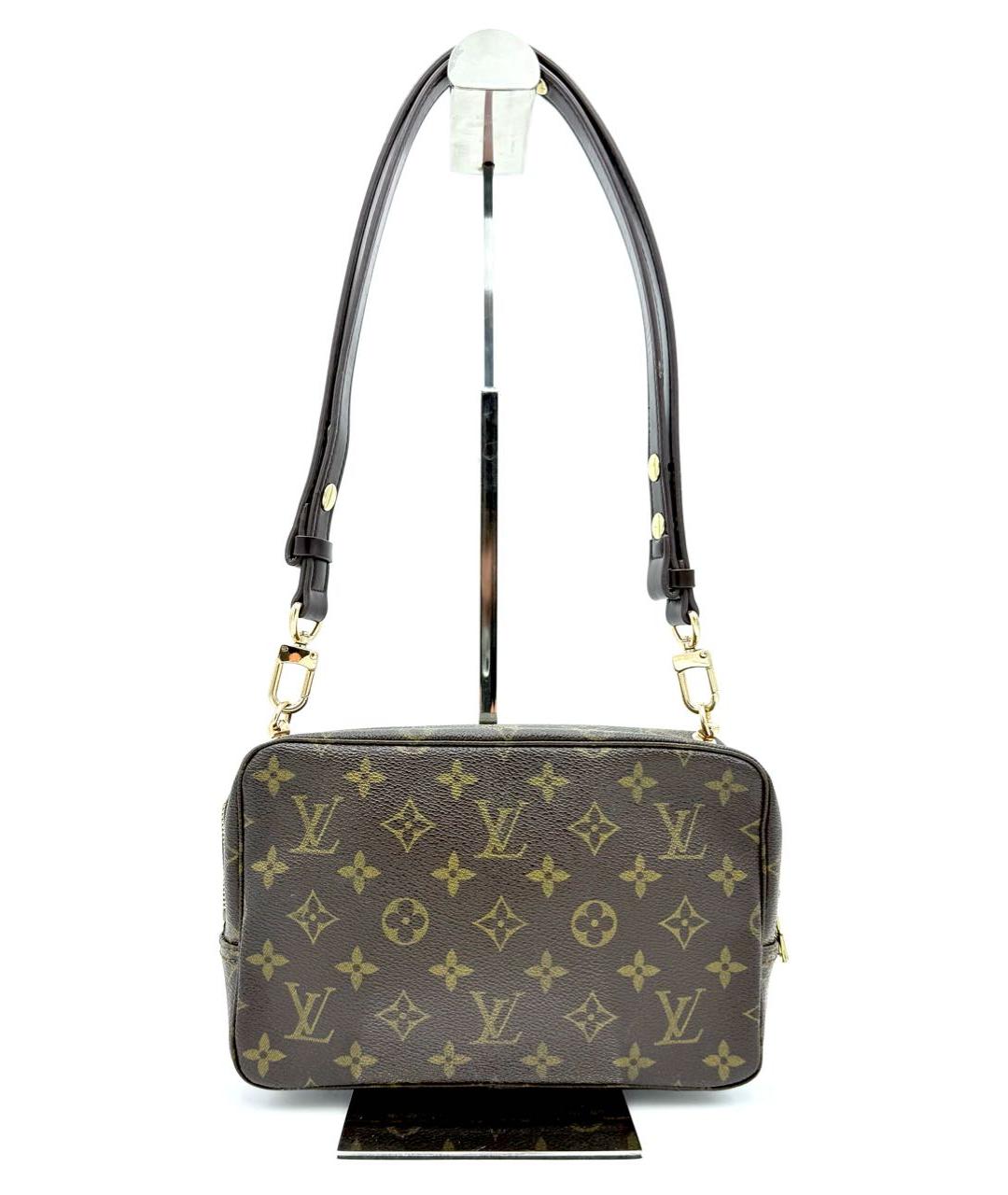 LOUIS VUITTON Коричневая кожаная сумка через плечо, фото 5