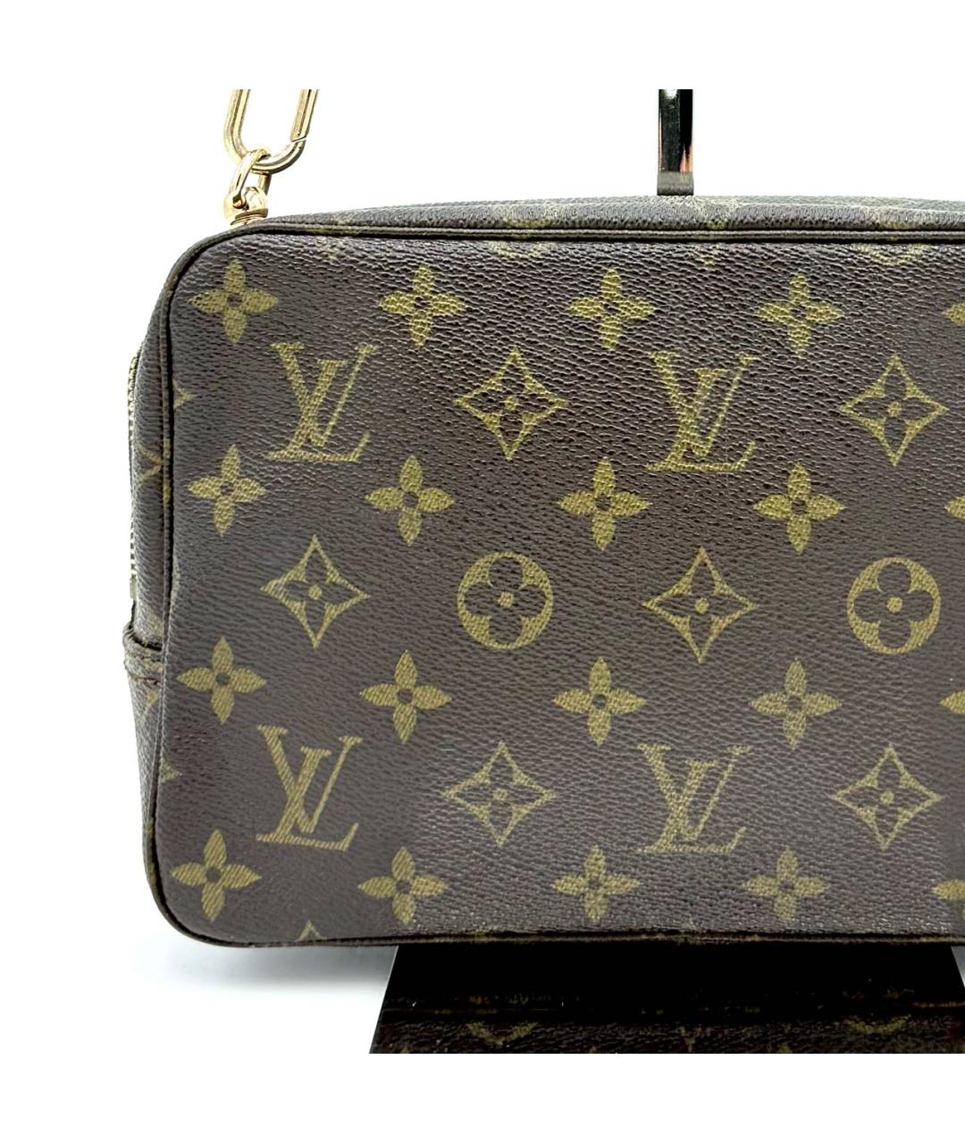 LOUIS VUITTON Коричневая кожаная сумка через плечо, фото 3