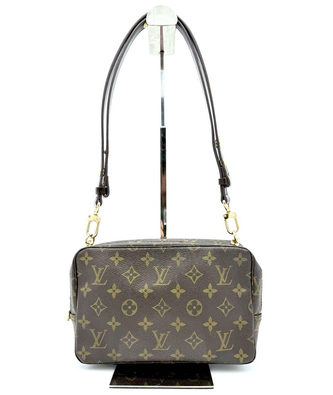 LOUIS VUITTON Коричневая кожаная сумка через плечо, фото 4