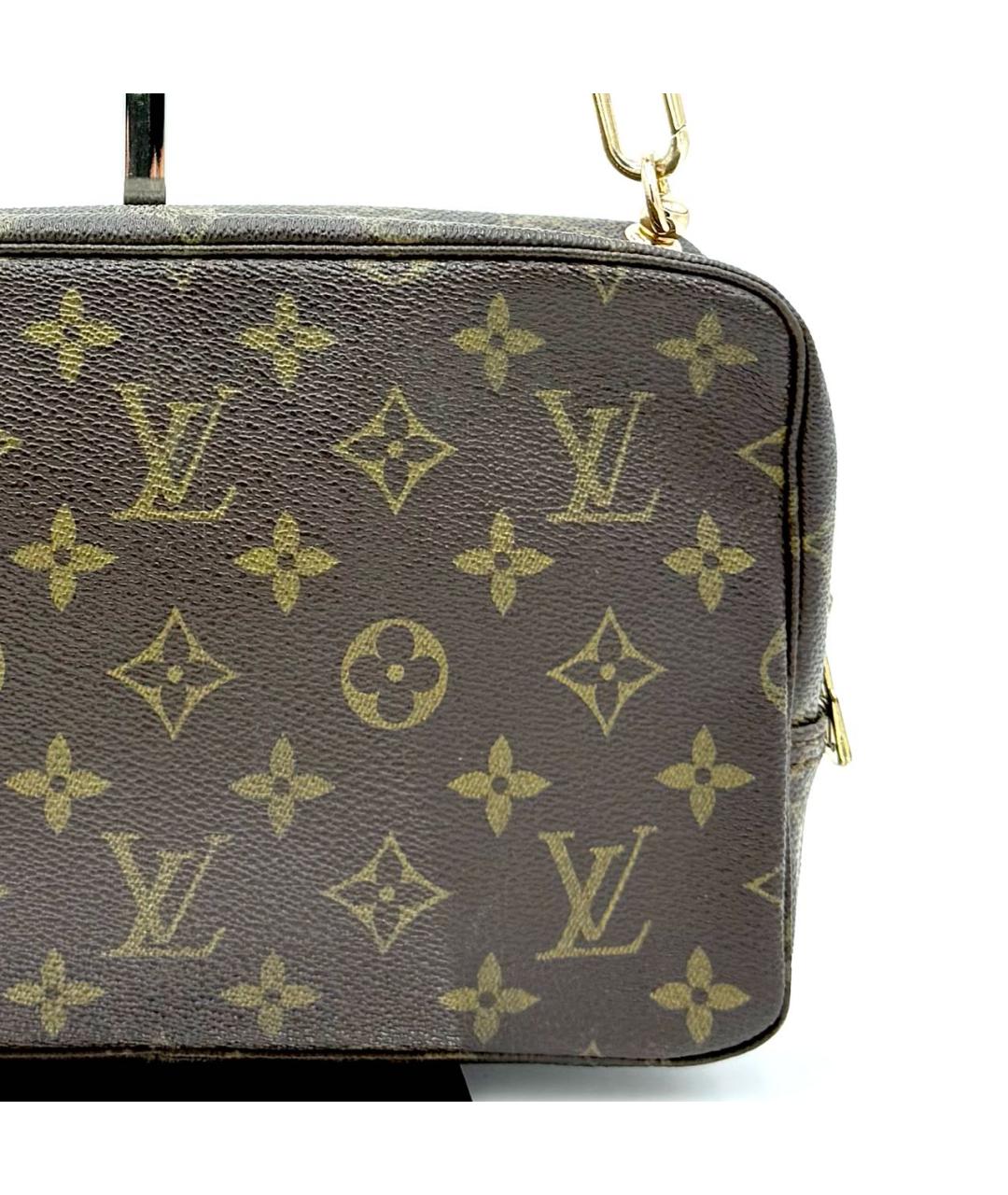 LOUIS VUITTON Коричневая кожаная сумка через плечо, фото 2