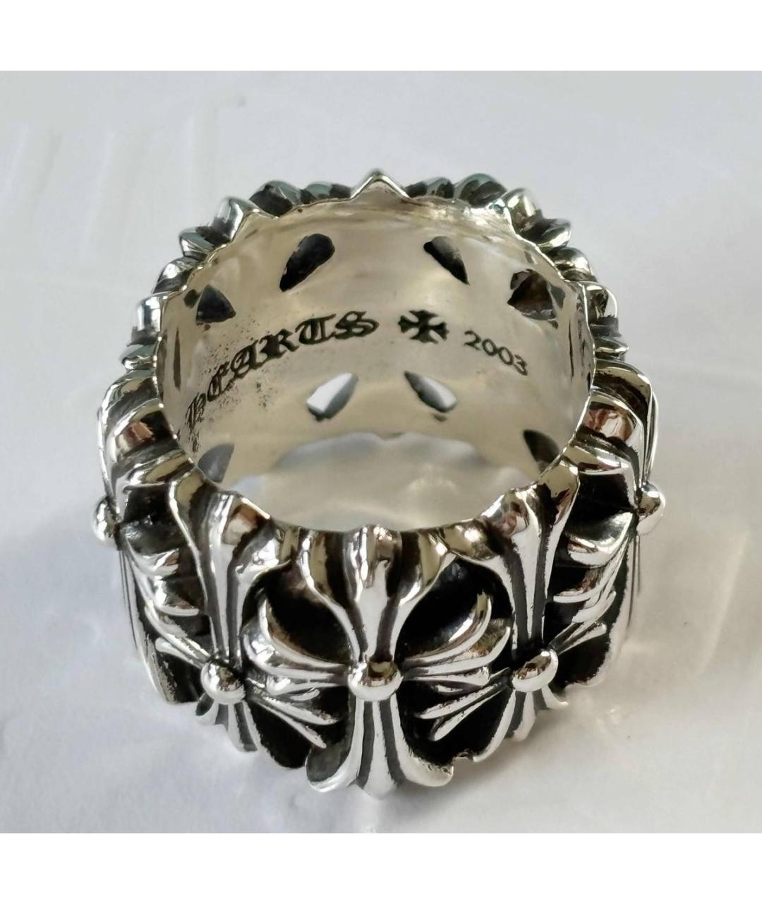 CHROME HEARTS Черное серебряное кольцо, фото 2