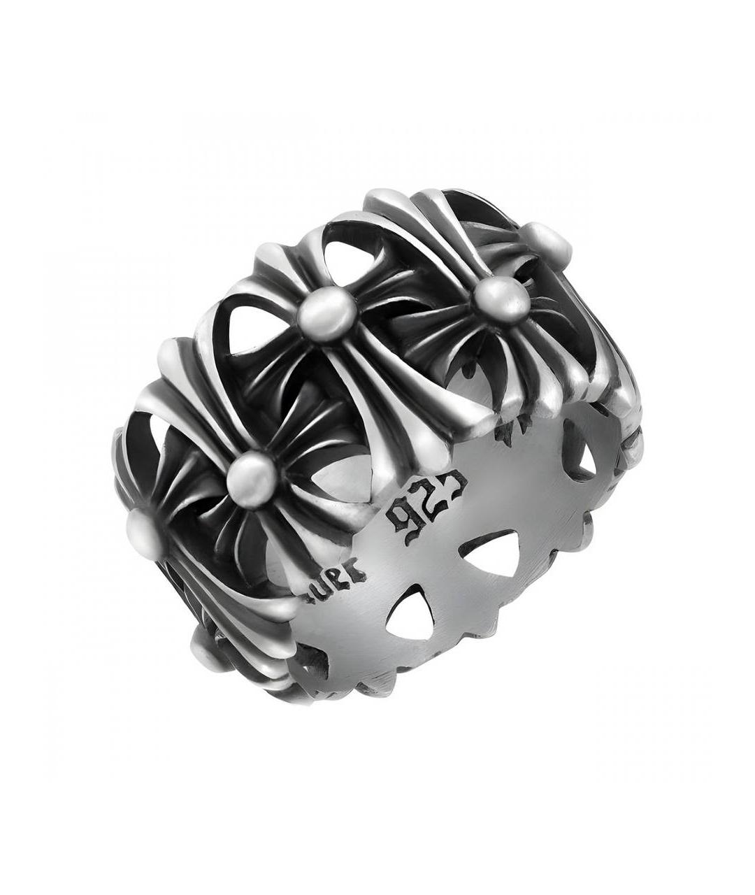 CHROME HEARTS Черное серебряное кольцо, фото 1