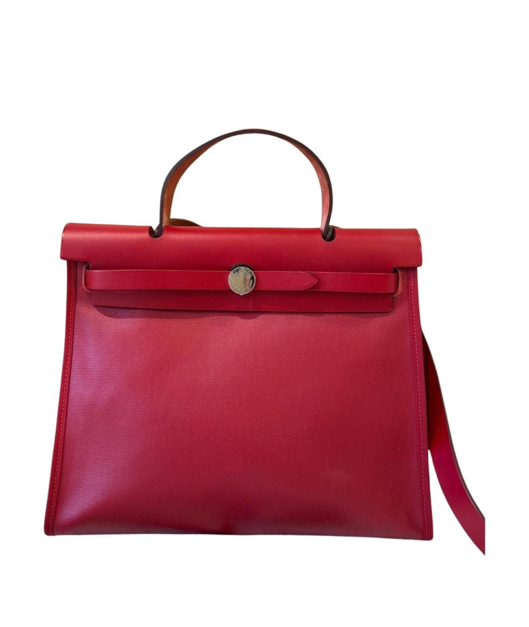 HERMES Красная кожаная сумка через плечо, фото 1