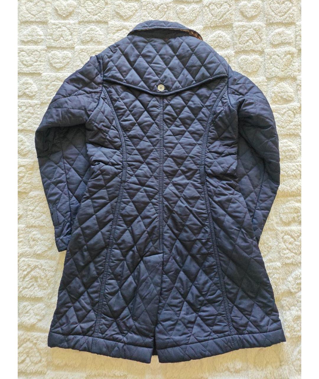 BURBERRY Синее хлопковое пальто, фото 2