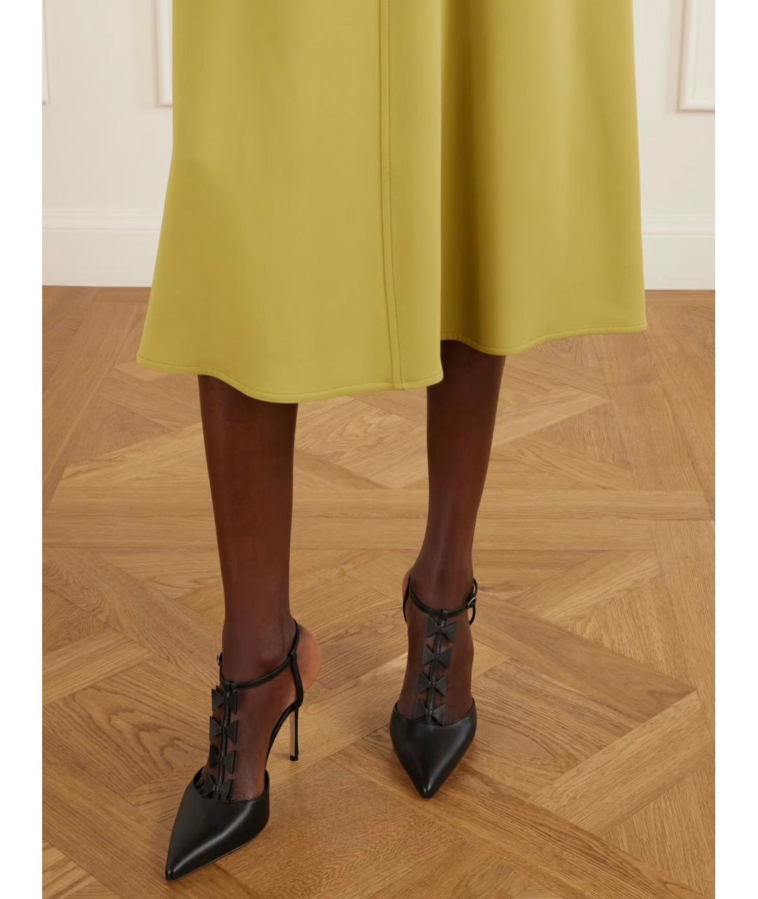 MANOLO BLAHNIK Черные кожаные туфли, фото 2