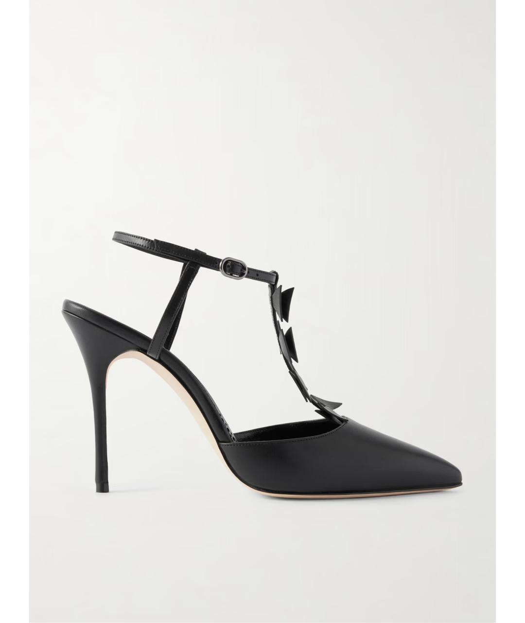MANOLO BLAHNIK Черные кожаные туфли, фото 6