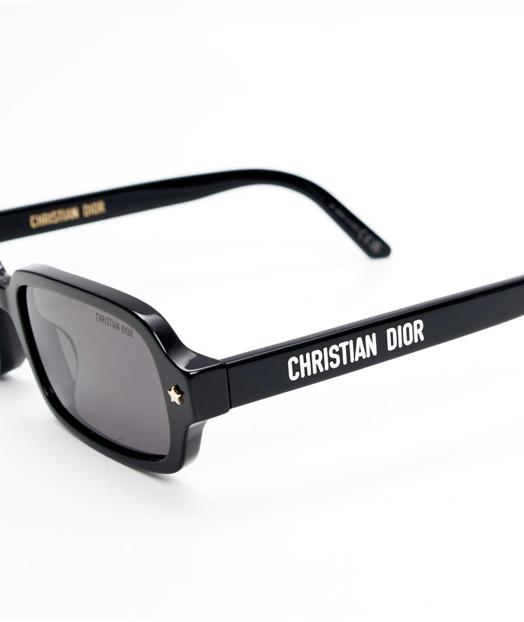 CHRISTIAN DIOR Черные пластиковые солнцезащитные очки, фото 3