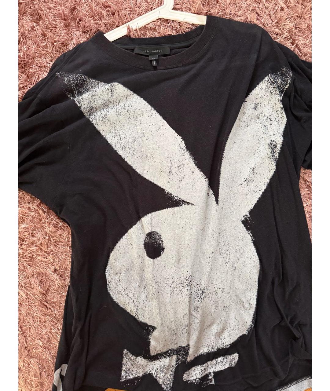 MARC JACOBS Черная хлопковая футболка, фото 4