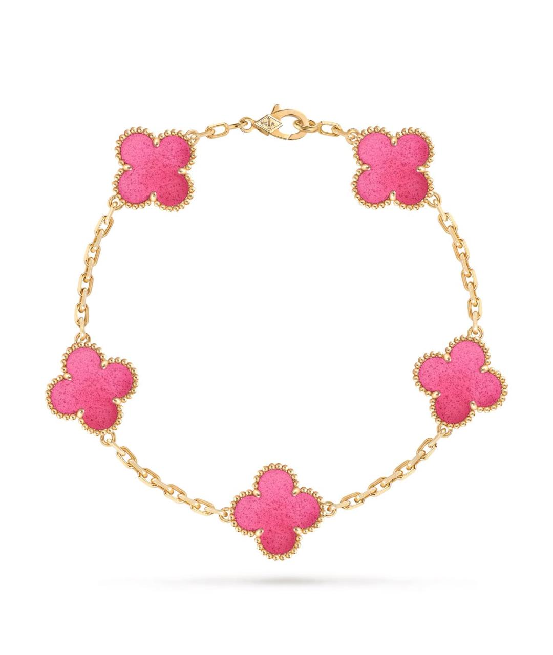 VAN CLEEF & ARPELS Розовый браслет из желтого золота, фото 5