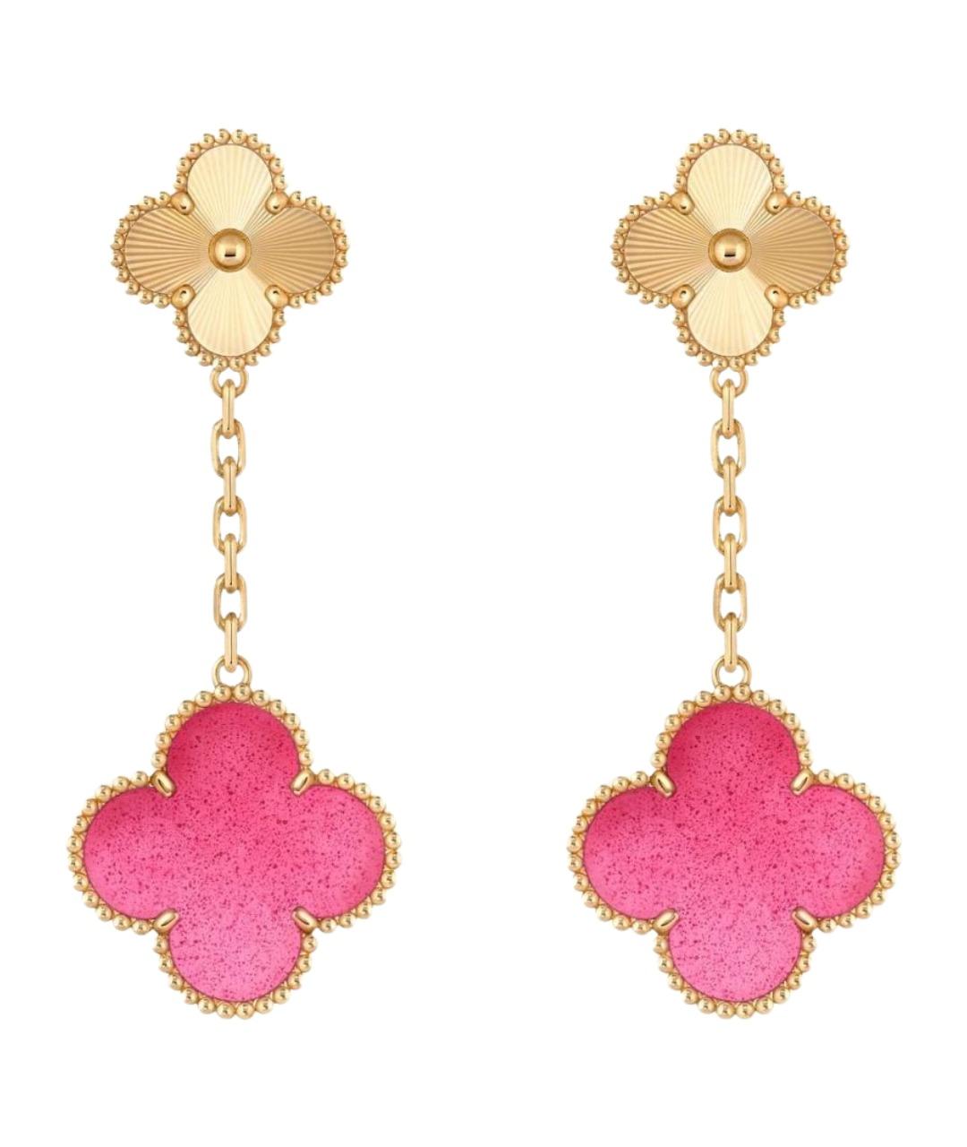 VAN CLEEF & ARPELS Розовые серьги из желтого золота, фото 1