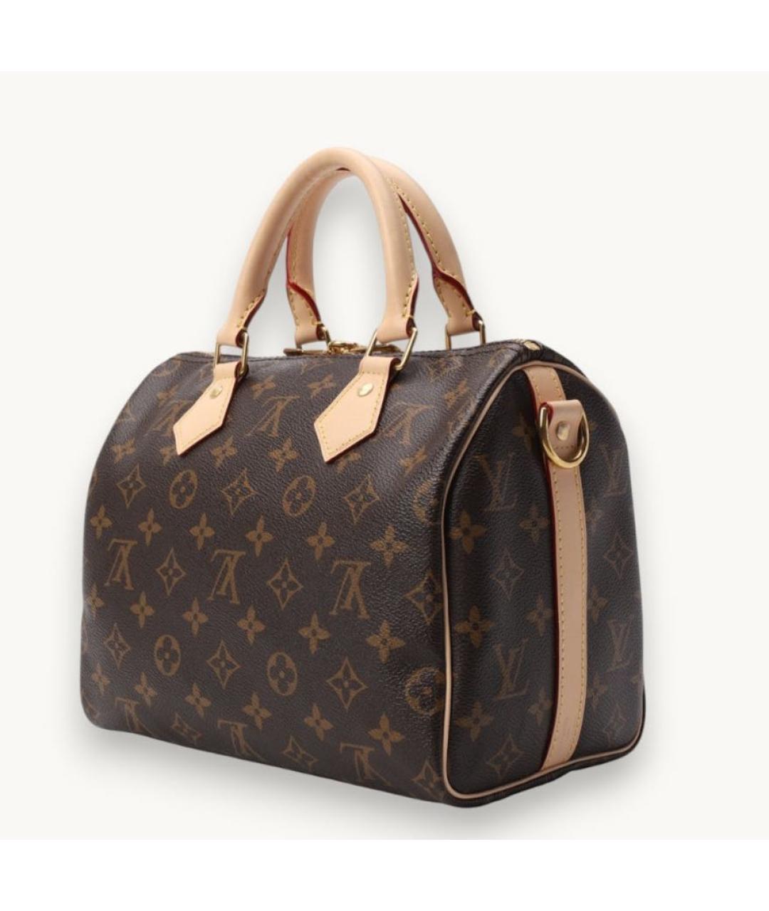 LOUIS VUITTON Коричневая кожаная сумка через плечо, фото 3