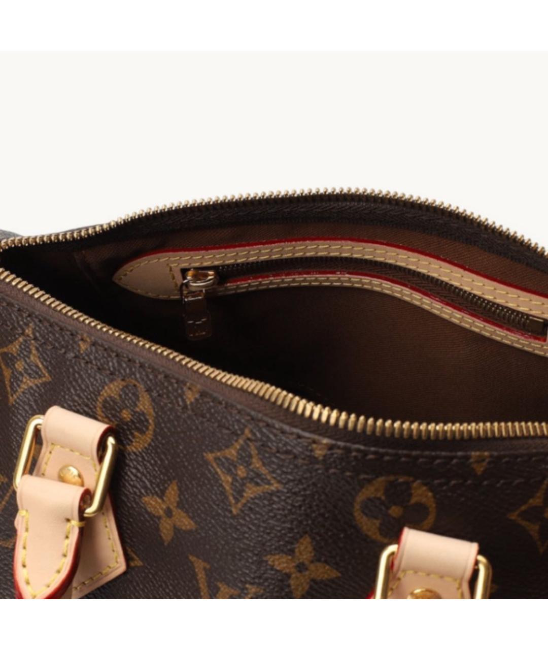 LOUIS VUITTON Коричневая кожаная сумка через плечо, фото 5