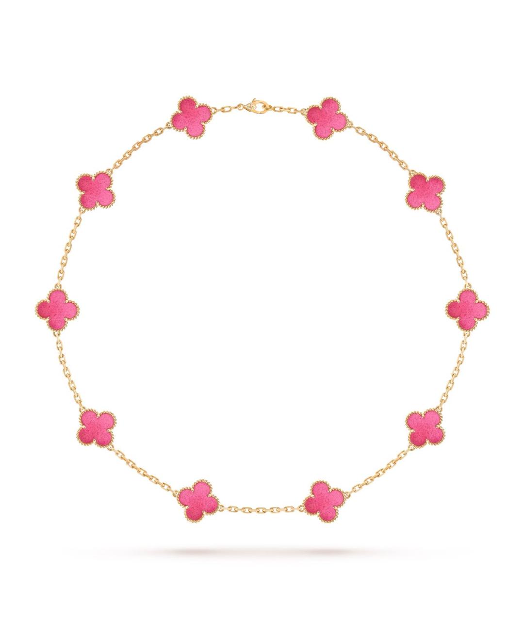 VAN CLEEF & ARPELS Розовое колье из желтого золота, фото 4