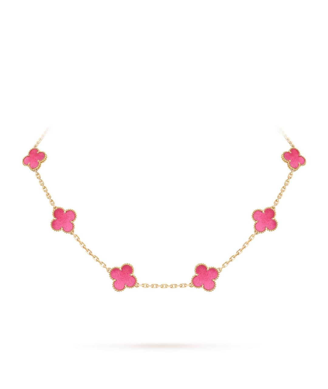 VAN CLEEF & ARPELS Розовое колье из желтого золота, фото 5