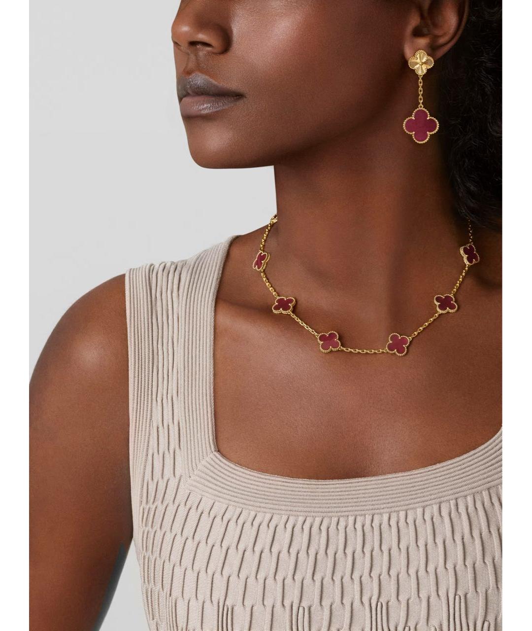 VAN CLEEF & ARPELS Розовое колье из желтого золота, фото 2