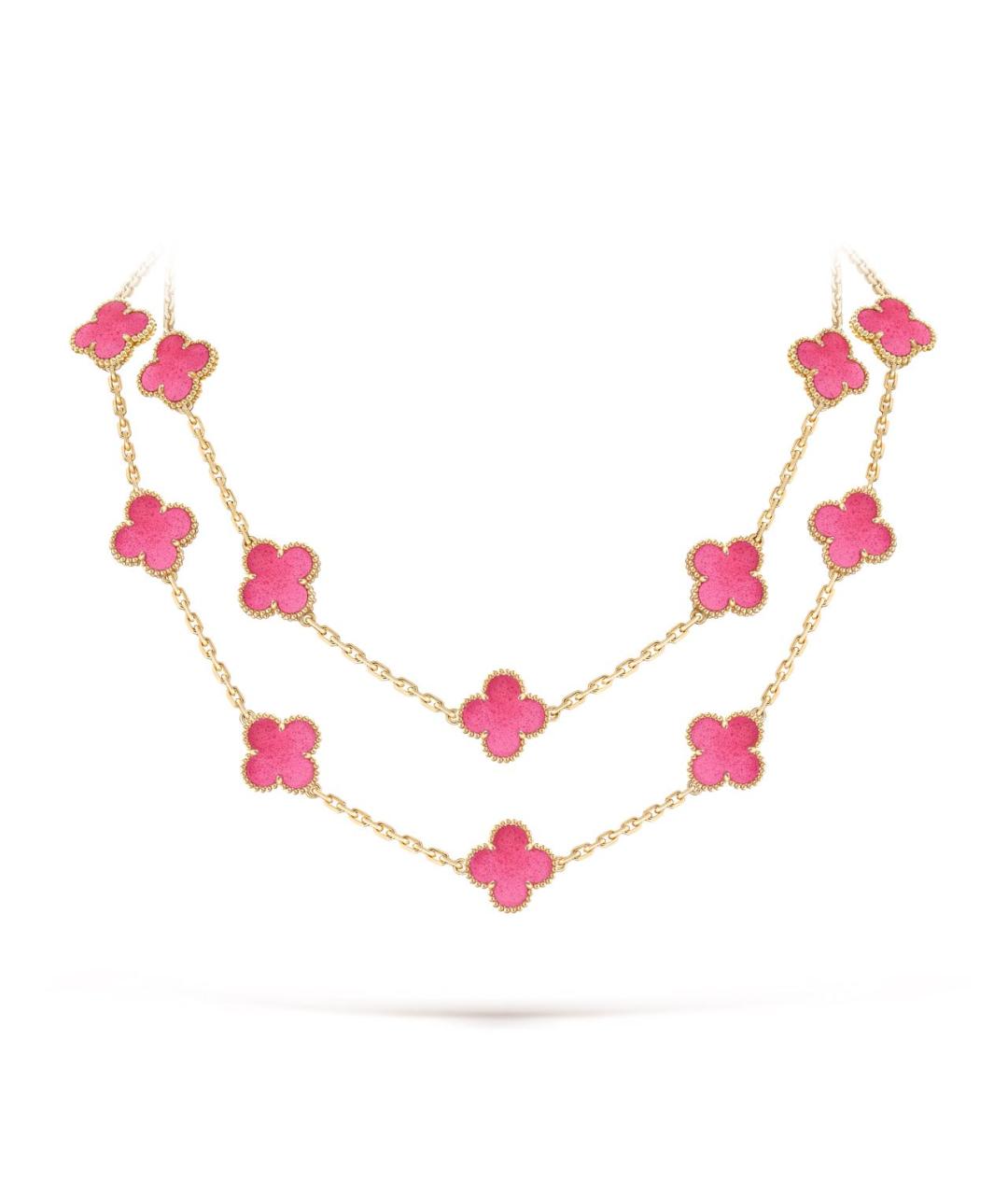 VAN CLEEF & ARPELS Розовое колье из желтого золота, фото 2