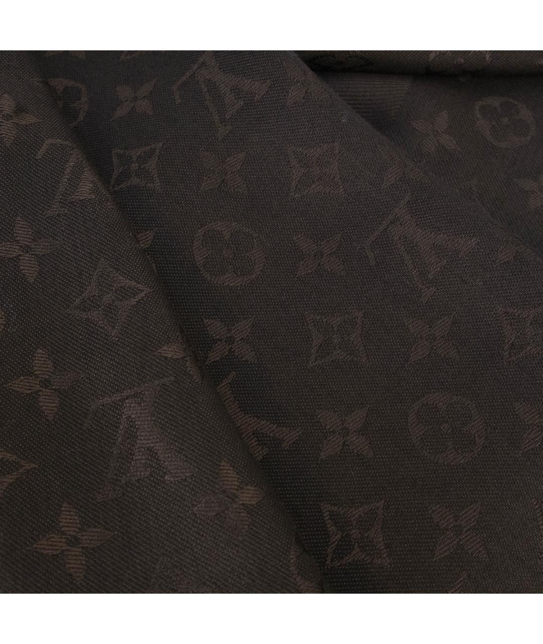LOUIS VUITTON Коричневый шерстяной шарф, фото 5