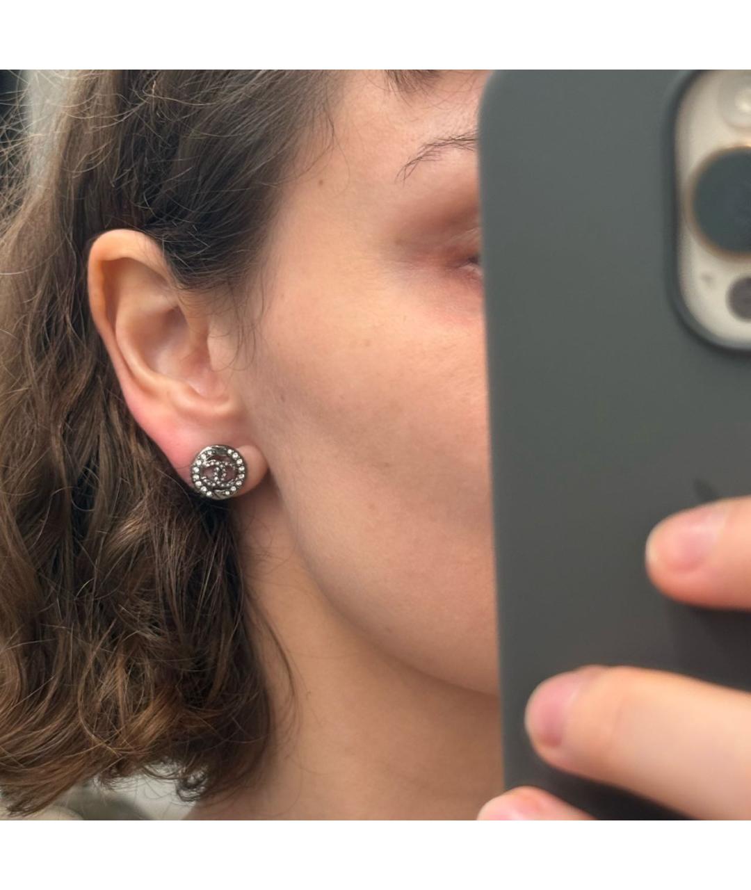 CHANEL Серебряные серьги, фото 4