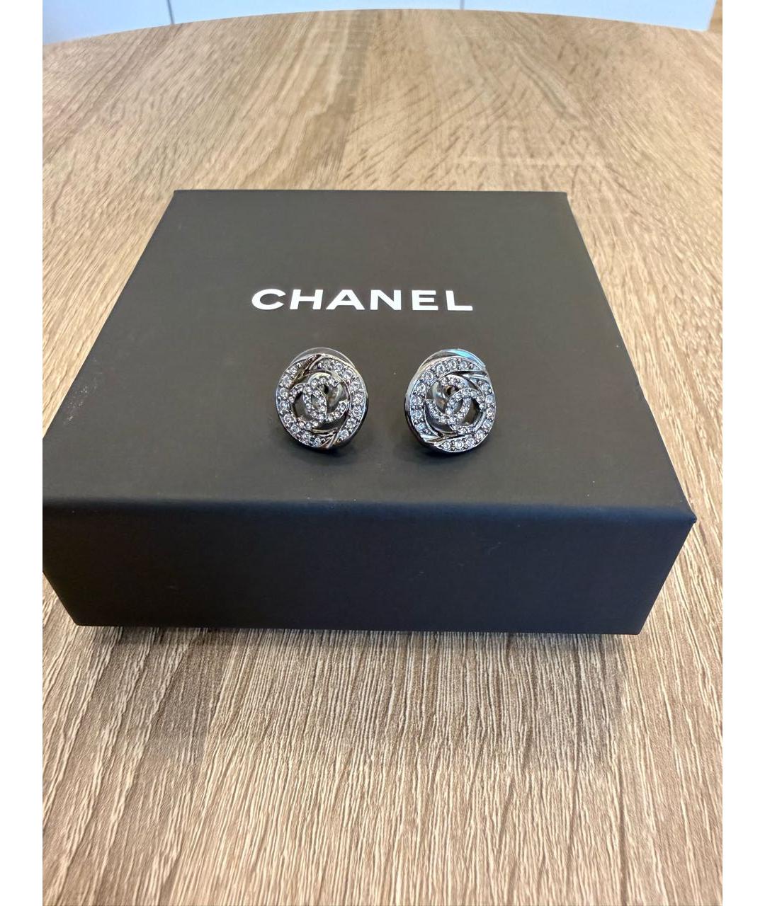 CHANEL Серебряные серьги, фото 5