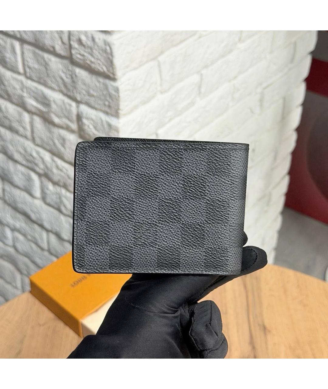 LOUIS VUITTON Антрацитовый кошелек, фото 3