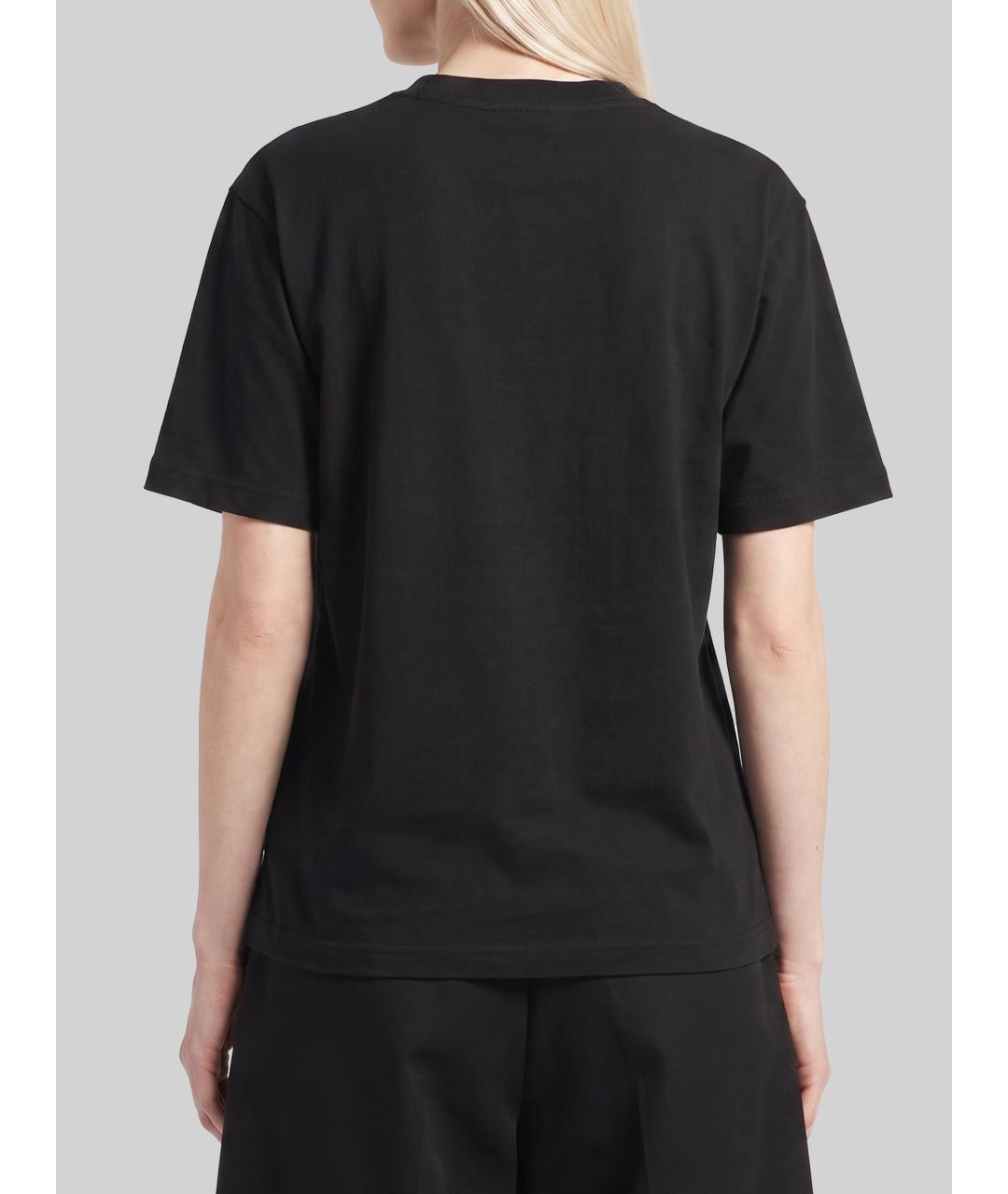 BALENCIAGA Черная хлопковая футболка, фото 3