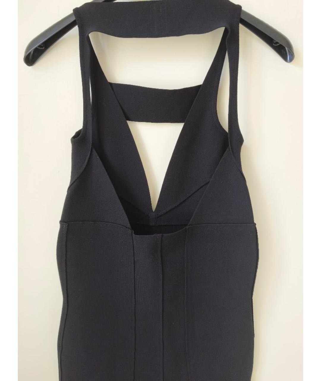 RICK OWENS Черное вискозное коктейльное платье, фото 7