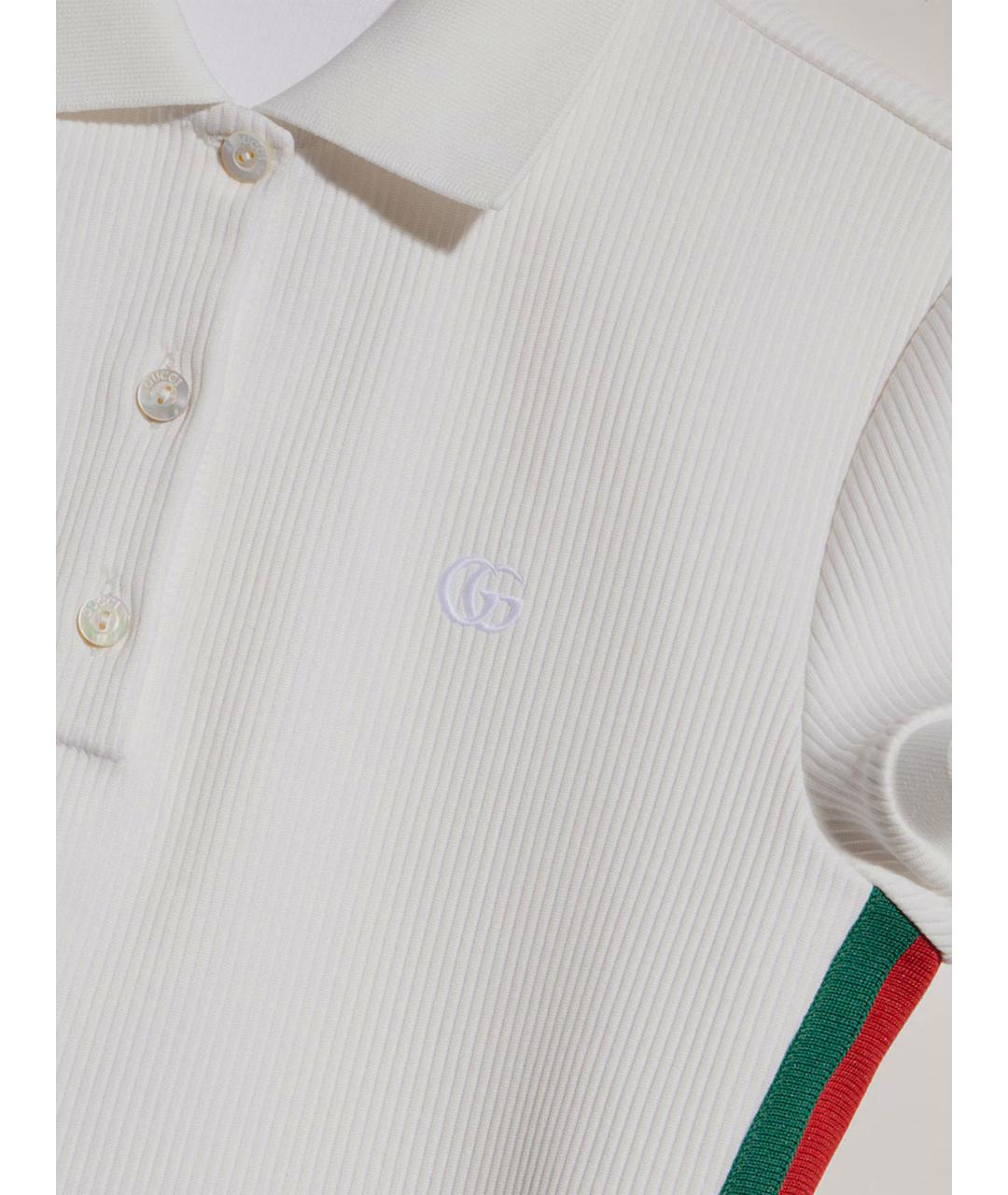 GUCCI Белая хлопковая футболка, фото 5