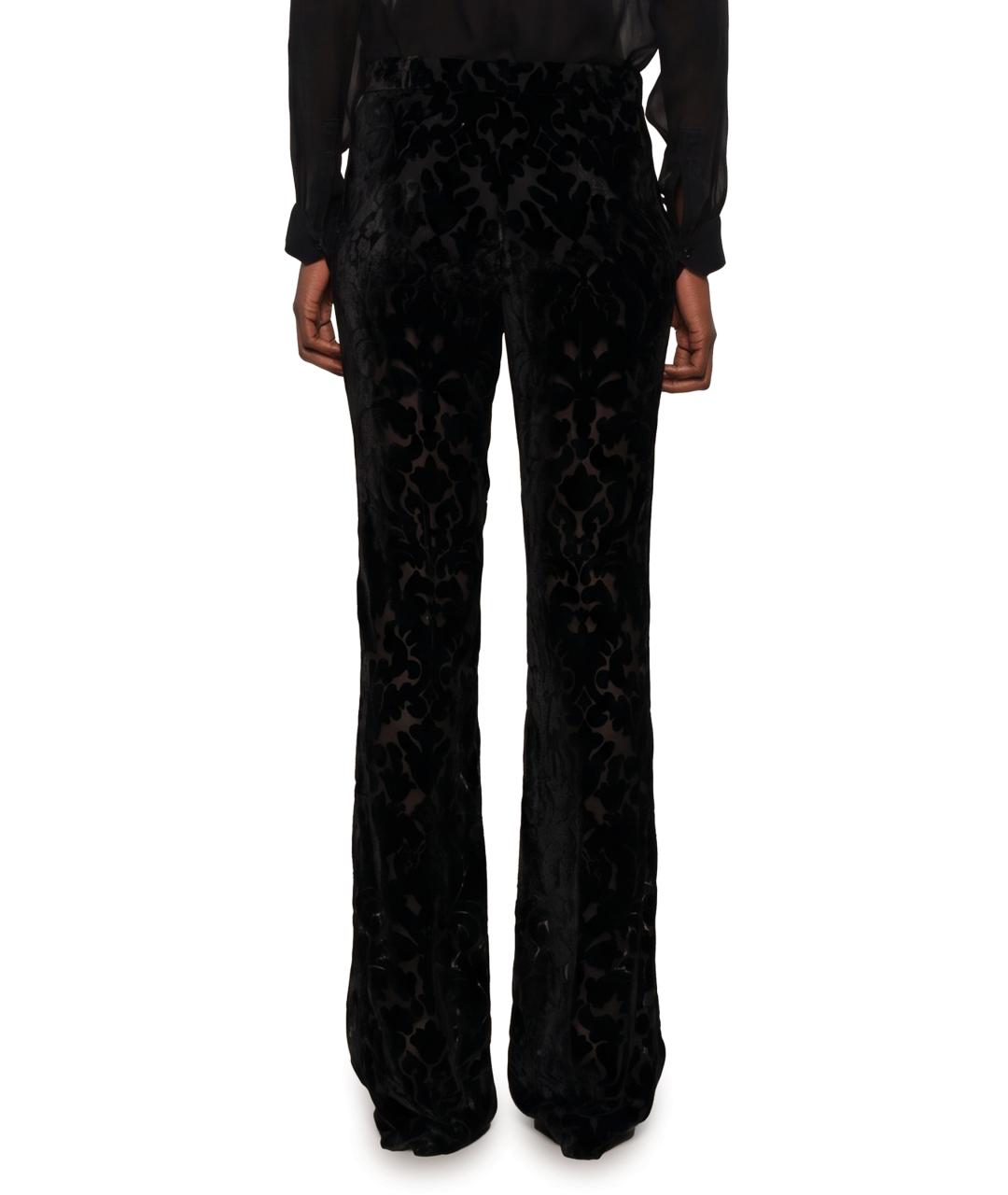 GUCCI Черные вискозные прямые брюки, фото 3