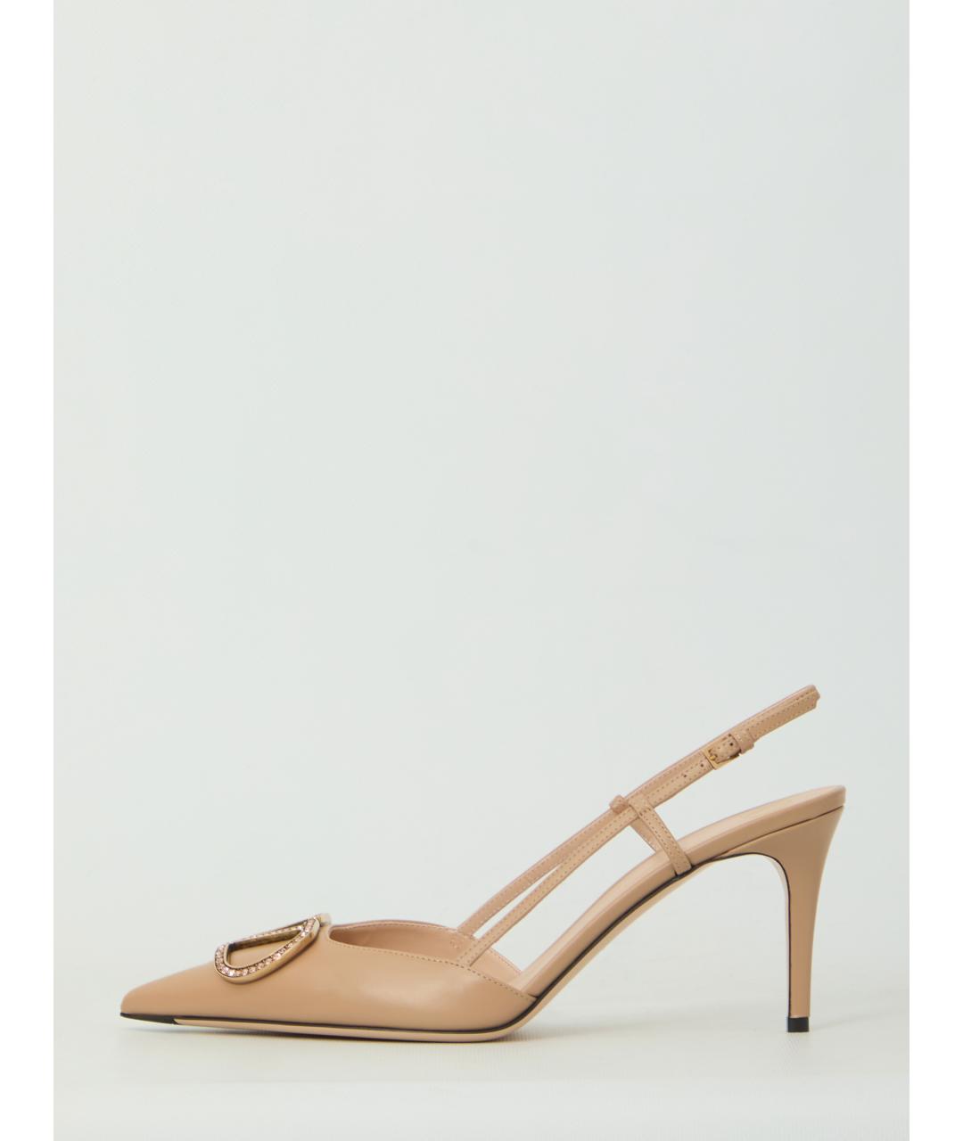 VALENTINO Розовые кожаные туфли, фото 4